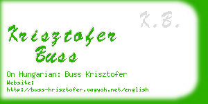 krisztofer buss business card